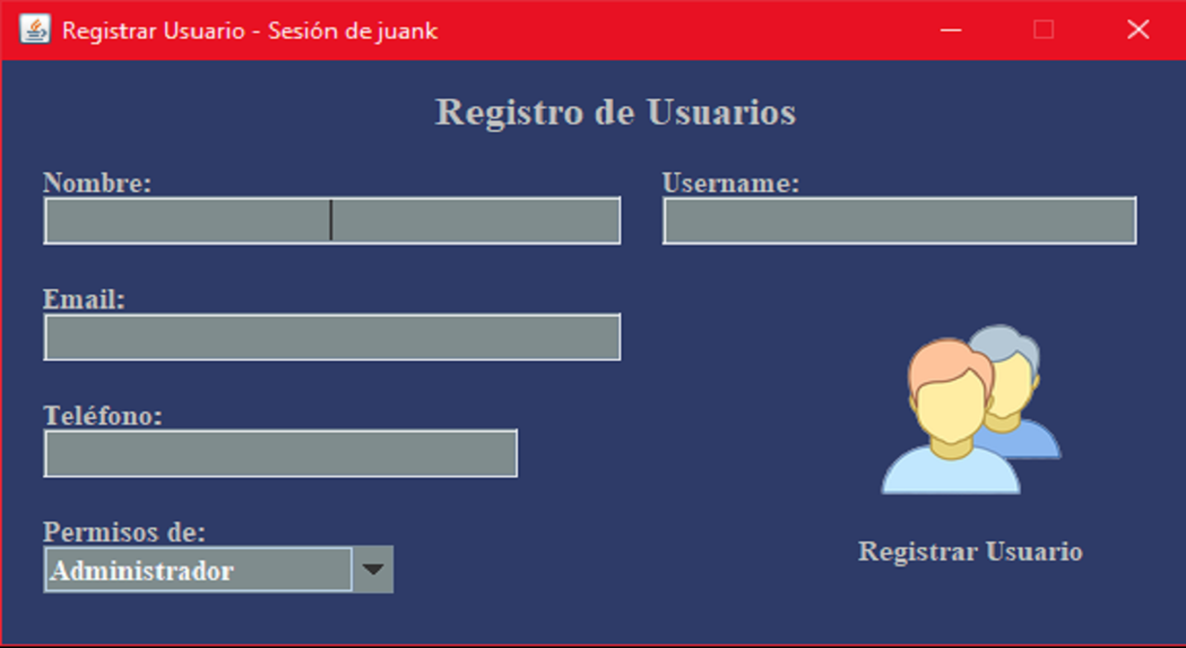 User Register Section